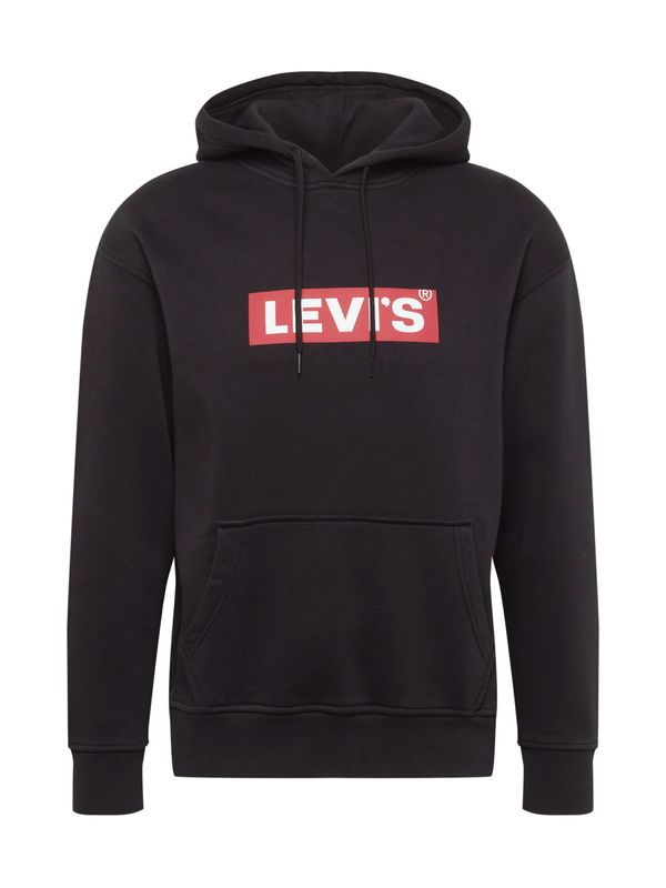 LEVI'S ® LEVI'S ® Majica 'Relaxed Graphic Hoodie'  rdeča / črna / bela