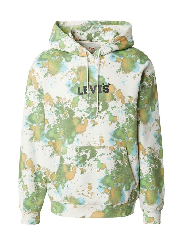 LEVI'S ® LEVI'S ® Majica 'Relaxed Graphic Hoodie'  svetlo rjava / zelena / off-bela