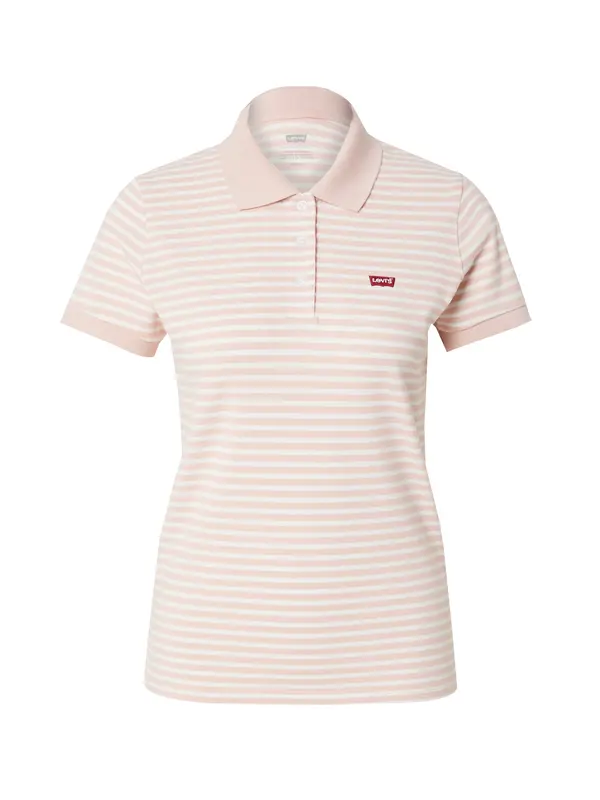 LEVI'S ® LEVI'S ® Majica 'Slim Polo Shirt'  roza / bela