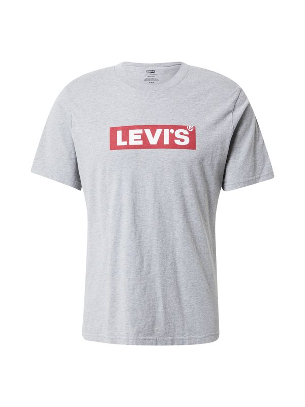 LEVI'S ® LEVI'S ® Majica 'SS Relaxed Fit Tee'  svetlo siva / rdeča / bela