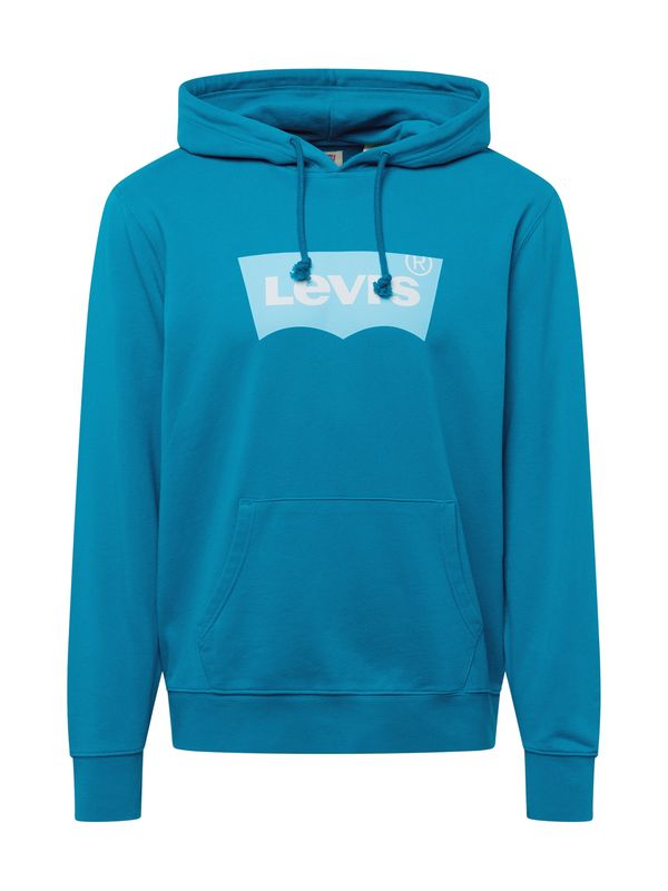 LEVI'S ® LEVI'S ® Majica 'Standard Graphic Hoodie'  nebeško modra / svetlo modra / bela