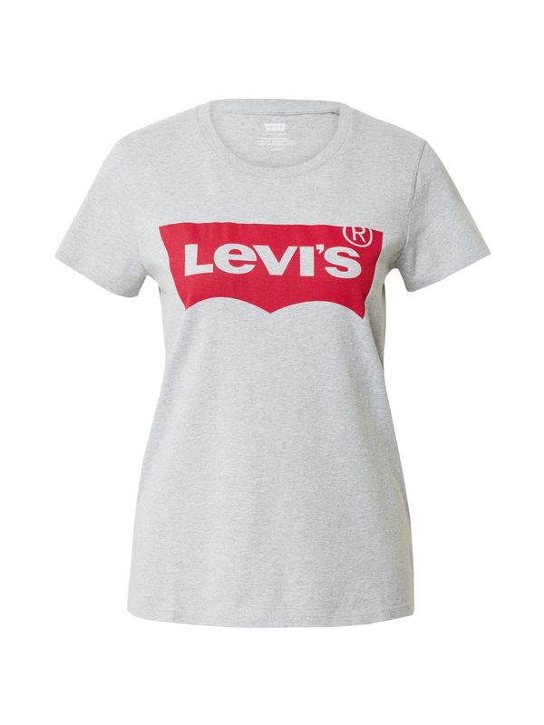 LEVI'S ® LEVI'S ® Majica 'The Perfect Tee'  pegasto siva / rdeča