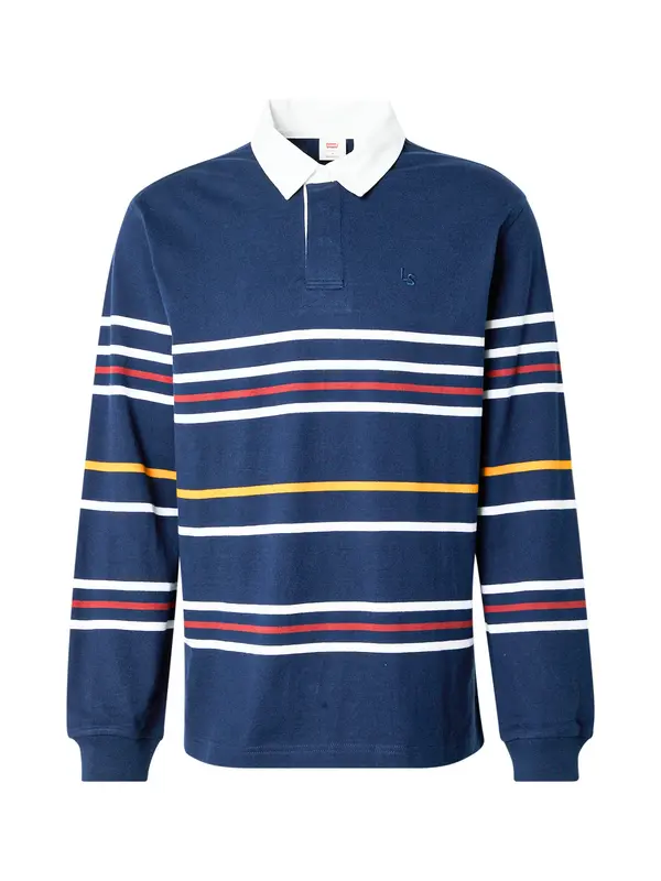 LEVI'S ® LEVI'S ® Majica 'Union Rugby'  temno modra / zlato-rumena / rdeča / bela