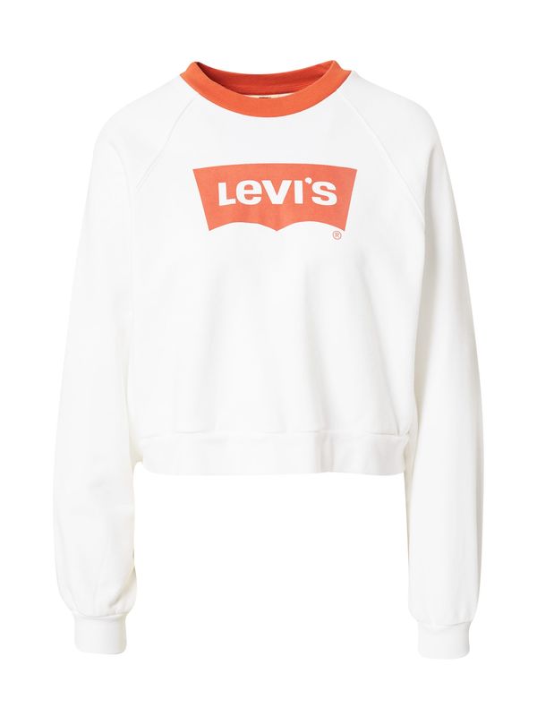 LEVI'S ® LEVI'S ® Majica 'Vintage Raglan Crewneck Sweatshirt'  rdeča / bela