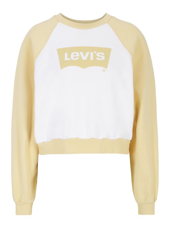 LEVI'S ® LEVI'S ® Majica 'Vintage Raglan Crewneck Sweatshirt'  rumena / bela