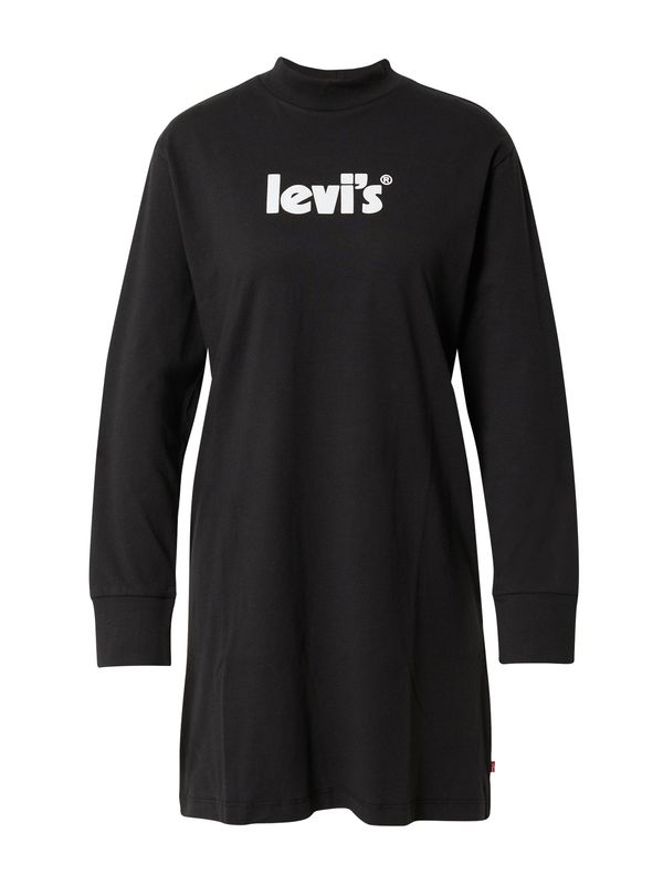 LEVI'S ® LEVI'S ® Obleka 'LS Graphic Tee Knit Dres'  črna / bela