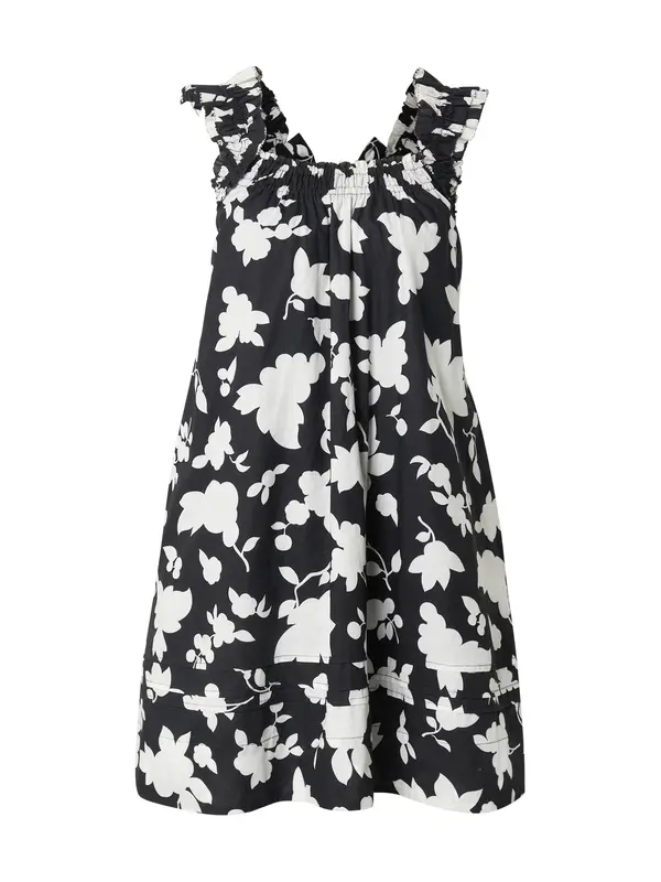 LEVI'S ® LEVI'S ® Obleka 'Meg Cotton Mini Dress'  svetlo siva / črna