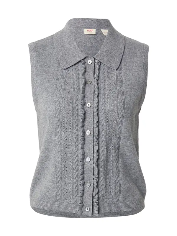 LEVI'S ® LEVI'S ® Pleten brezrokavnik  pegasto siva