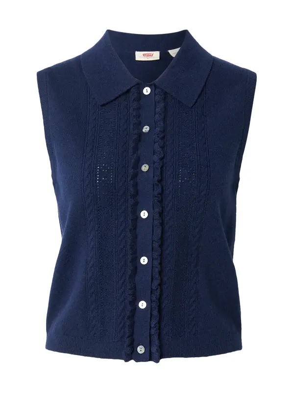 LEVI'S ® LEVI'S ® Pleten brezrokavnik 'Supersoft Mini Ruffle Vest Top'  mornarska