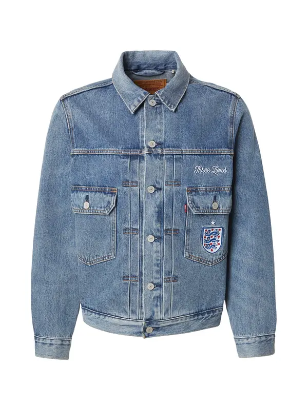 LEVI'S ® LEVI'S ® Prehodna jakna 'England Football Type II'  moder denim / rdeča / bela