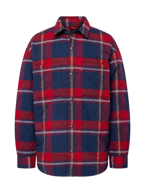 LEVI'S ® LEVI'S ® Prehodna jakna 'Ingleside Overshirt'  mornarska / rumena / rdeča