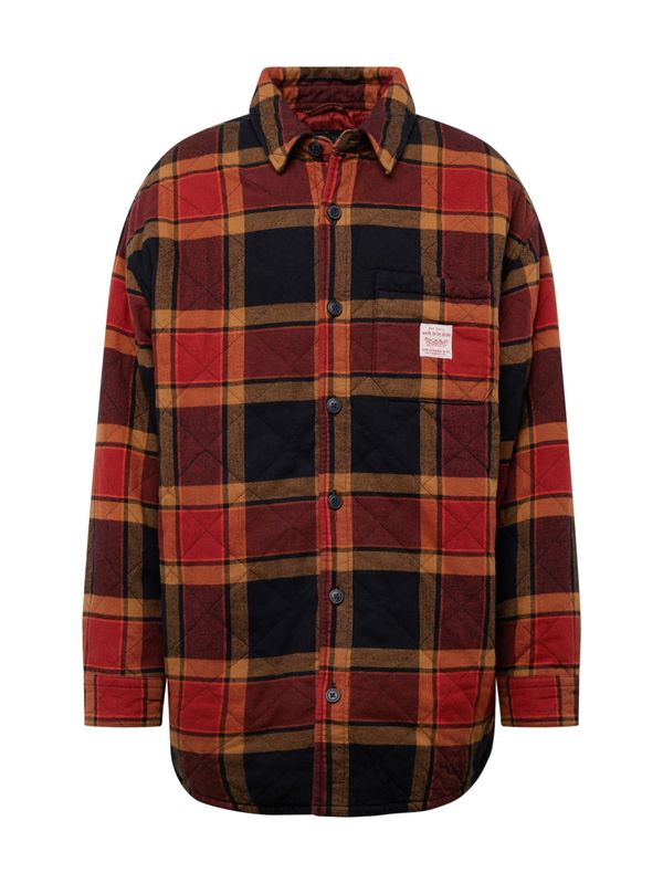 LEVI'S ® LEVI'S ® Prehodna jakna 'Parkside Overshirt'  svetlo rjava / rdeča / temno rdeča