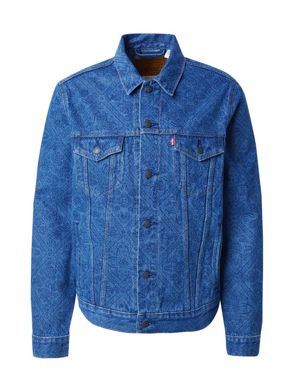 LEVI'S ® LEVI'S ® Prehodna jakna 'The Trucker Jacket'  indigo / moder denim / rdeča / bela