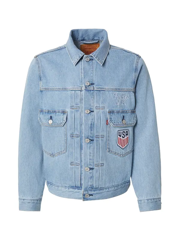 LEVI'S ® LEVI'S ® Prehodna jakna 'U.S. Soccer Type II'  mornarska / svetlo modra / rdeča / bela