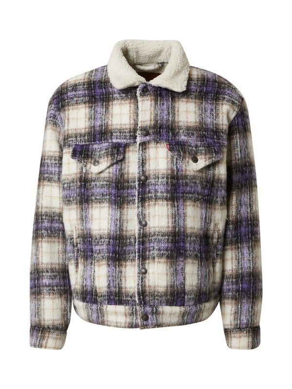 LEVI'S ® LEVI'S ® Prehodna jakna 'Vintage Fit Sherpa Trucker'  ecru / rjava / svetlo lila / črna