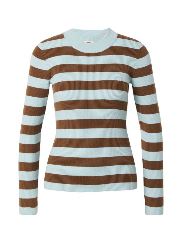 LEVI'S ® LEVI'S ® Pulover 'Crew Rib Sweater'  svetlo modra / rjava