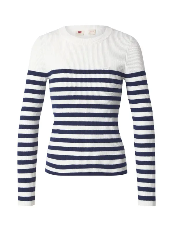 LEVI'S ® LEVI'S ® Pulover 'Crewneck Rib Sweater'  črna / bela