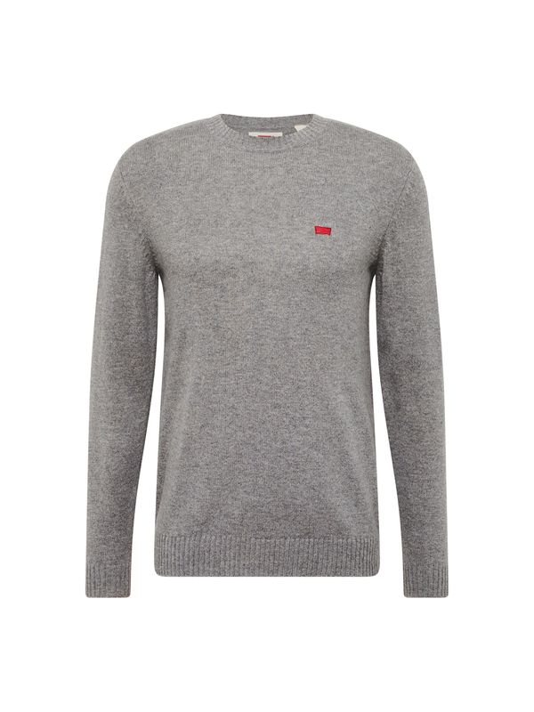 LEVI'S ® LEVI'S ® Pulover 'Original HM Sweater'  siva / rdeča / bela