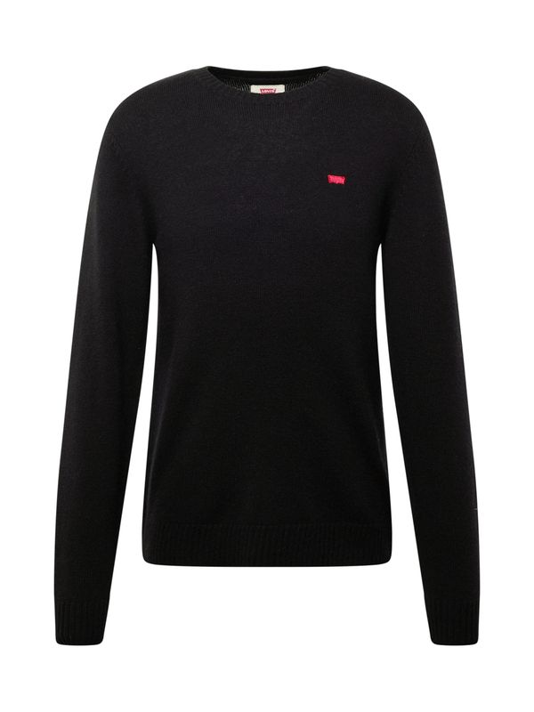 LEVI'S ® LEVI'S ® Pulover 'Original HM Sweater'  živo rdeča / črna