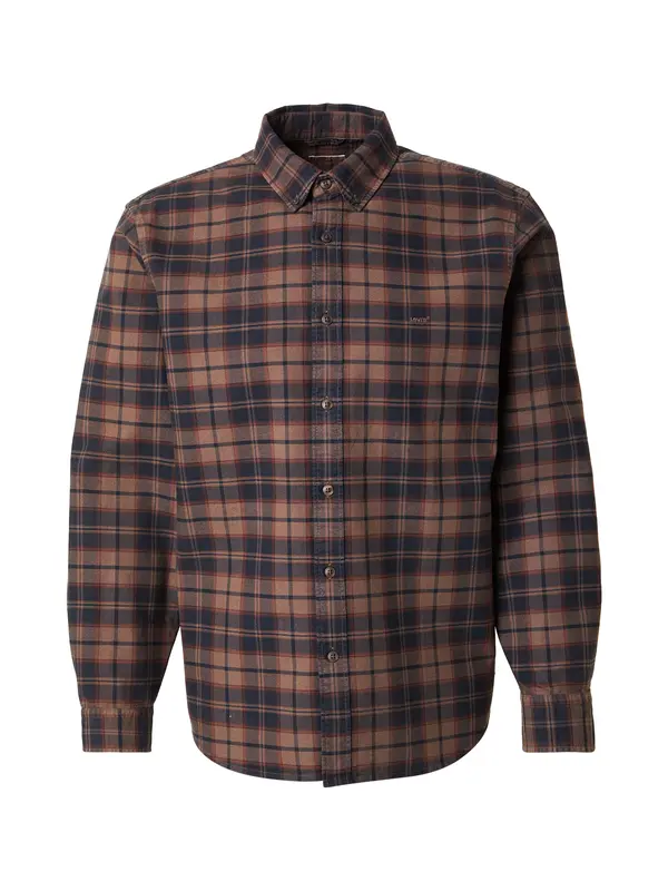 LEVI'S ® LEVI'S ® Srajca 'Authentic Button Down Shirt'  temno modra / kostanj rjava / brokat