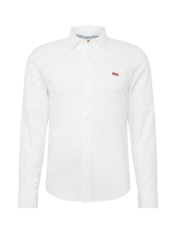 LEVI'S ® LEVI'S ® Srajca 'LS Battery HM Shirt Slim'  rdeča / bela