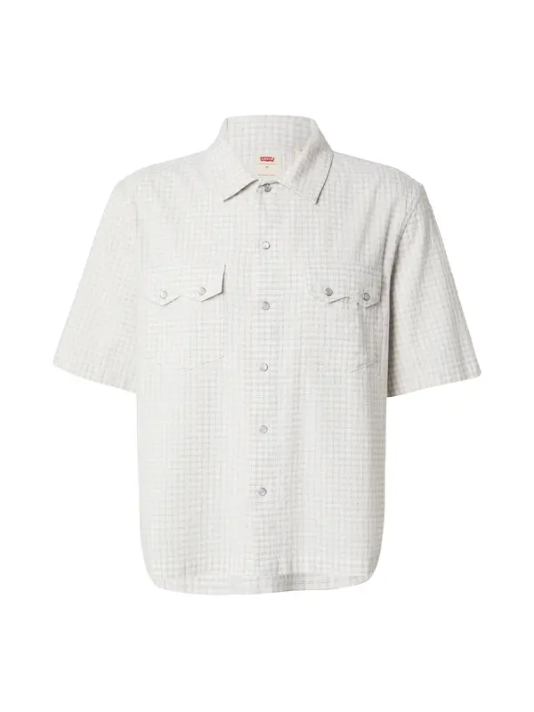 LEVI'S ® LEVI'S ® Srajca 'Short Sleeve Boxy Western Shirt'  temno bež / bela