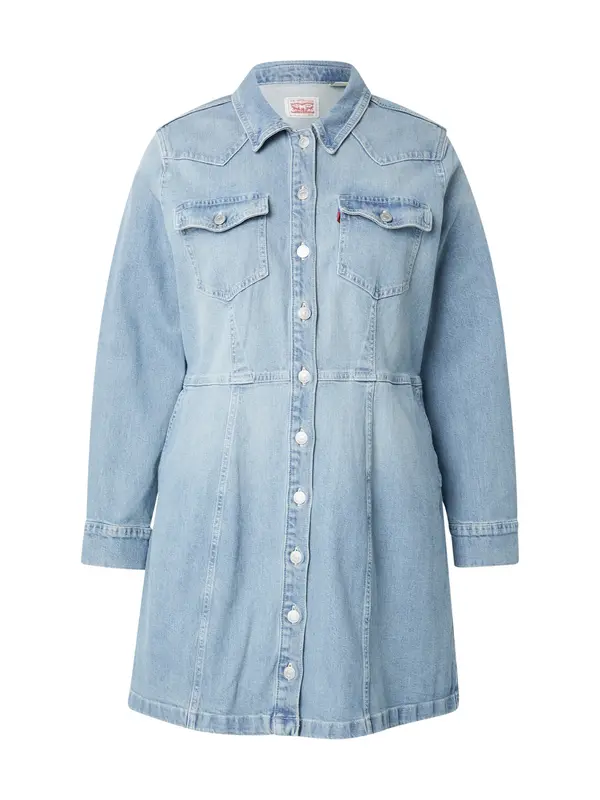 Levi's® Plus Levi's® Plus Dolga srajca 'Flynn Western Dress'  moder denim