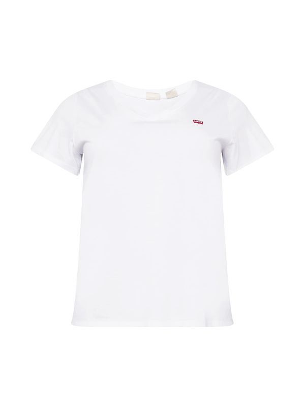 Levi's® Plus Levi's® Plus Majica 'Perfect V-Neck Tee '  rdeča / bela