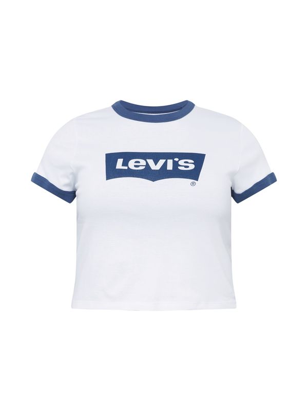 Levi's® Plus Levi's® Plus Majica 'PL Graphic Mini Ringer'  temno modra / bela