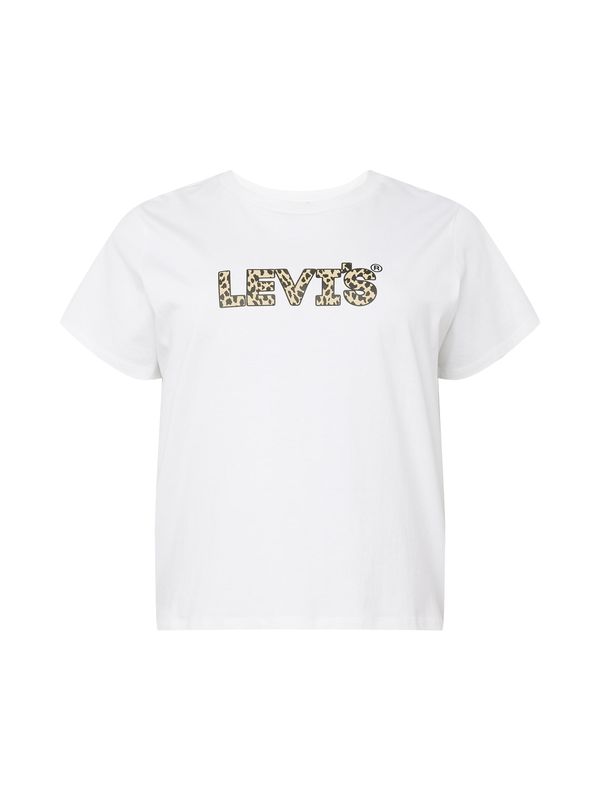 Levi's® Plus Levi's® Plus Majica 'PL Perfect Tee'  bež / temno rjava / bela