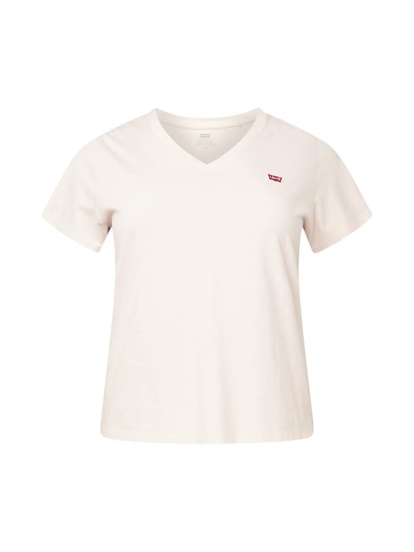 Levi's® Plus Levi's® Plus Majica 'PL Perfect Vneck Tee'  pastelno roza / rdeča / bela