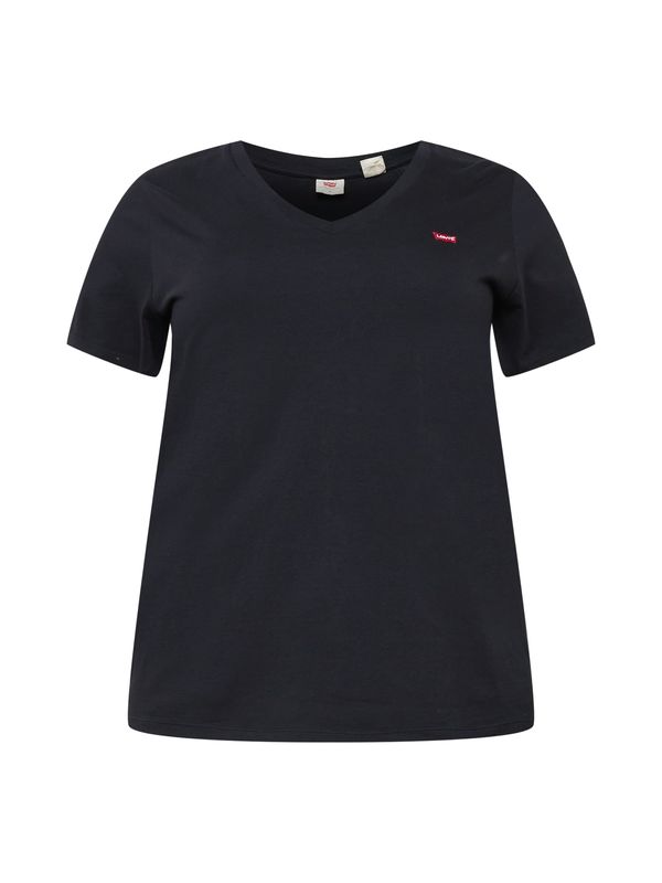 Levi's® Plus Levi's® Plus Majica 'PL V Neck Tee'  rdeča / črna / bela