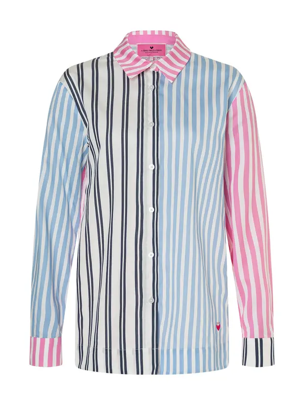 LIEBLINGSSTÜCK LIEBLINGSSTÜCK Bluza 'EdmiraL'  mornarska / nebeško modra / svetlo roza / bela