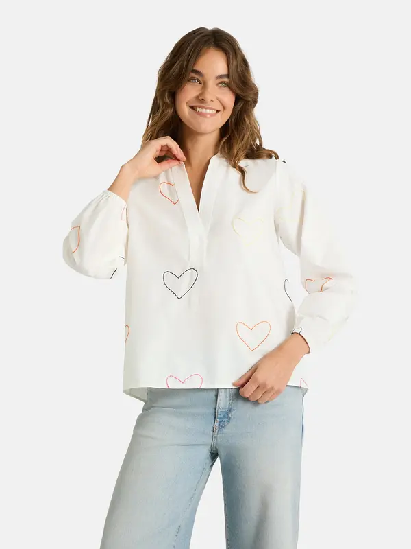 LIEBLINGSSTÜCK LIEBLINGSSTÜCK Bluza 'EnricaL'  modra / roza / bela