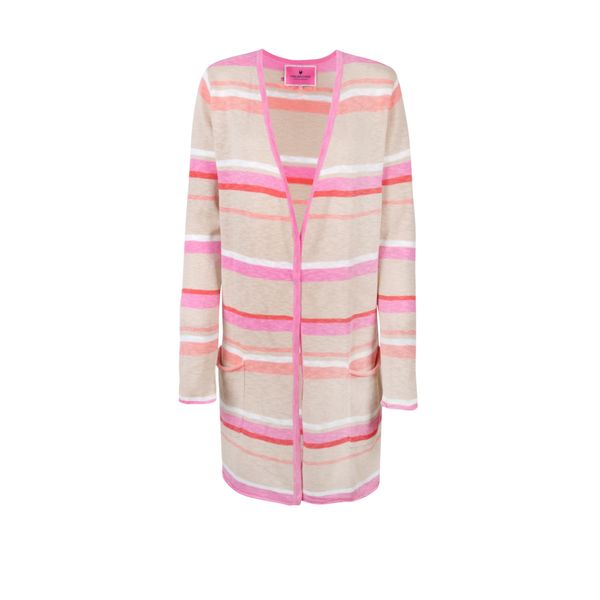 LIEBLINGSSTÜCK LIEBLINGSSTÜCK Pletena jopa 'Sina'  bež / svetlo roza / svetlo rdeča / bela