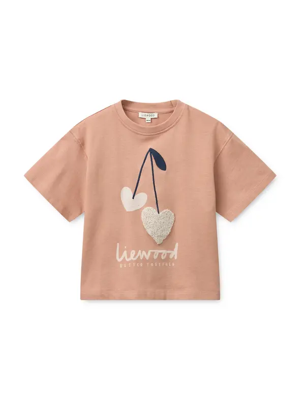 Liewood Liewood Majica 'Tyler Placement'  svetlo bež / temno modra / puder