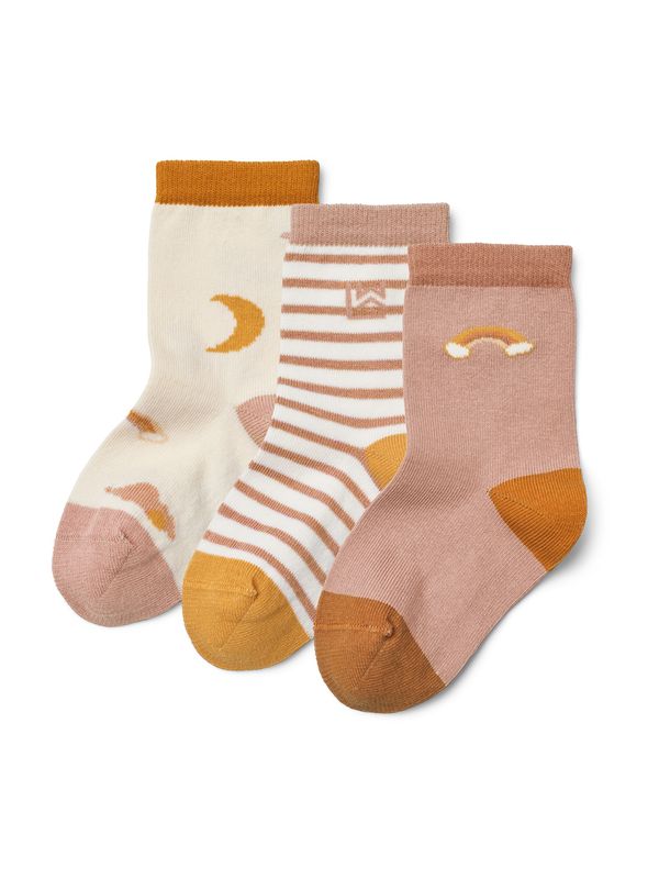 Liewood Liewood Nogavice 'Silas'  ecru / pueblo / puder / volneno bela