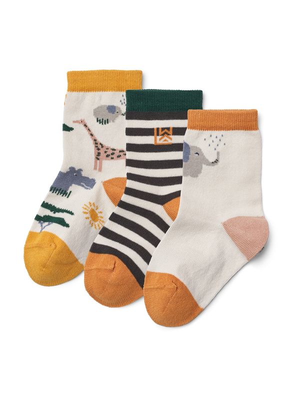 Liewood Liewood Nogavice 'Silas'  pesek / mornarska / oranžna / temno oranžna