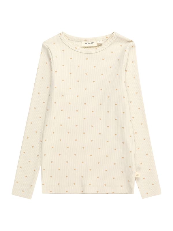 Lil ' Atelier Kids Lil ' Atelier Kids Majica 'Gago'  pesek / volneno bela