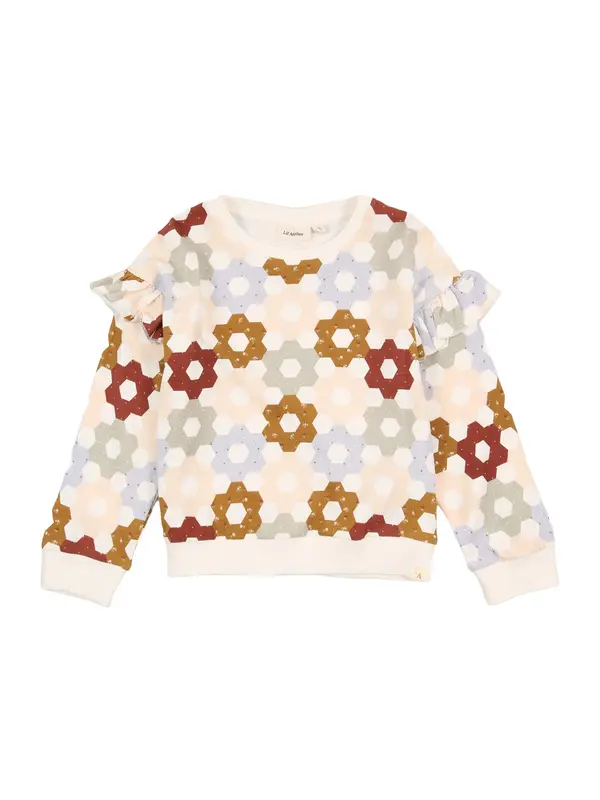 Lil'Atelier Lil'Atelier Majica 'NMFDIAS'  svetlo modra / svetlo zelena / pastelno roza / bela