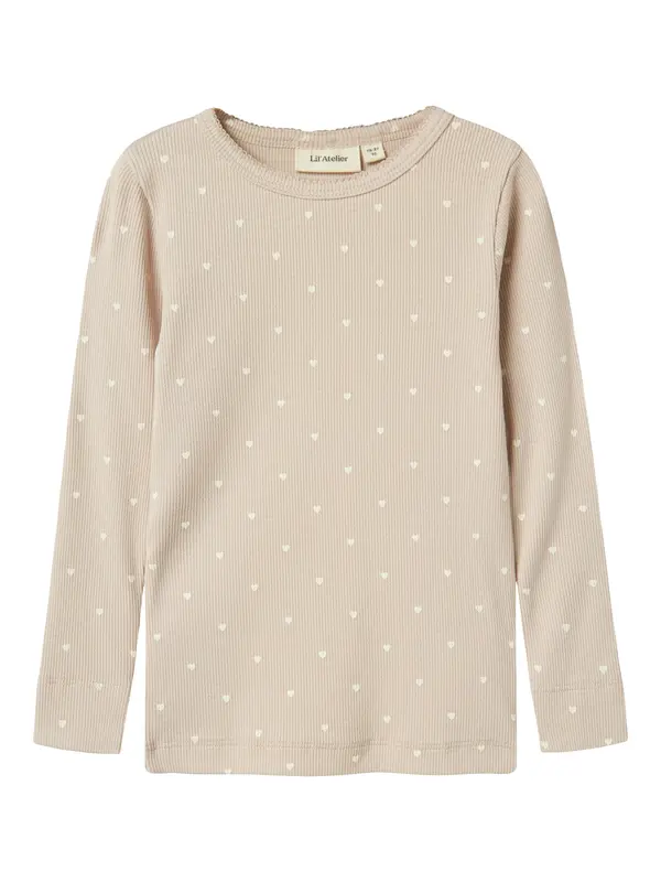 Lil'Atelier Lil'Atelier Majica 'NMFGago'  greige / bela