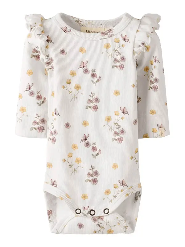 Lil'Atelier Lil'Atelier Pajac/bodi 'NBFGAVO'  limona / oliva / mauve / bela