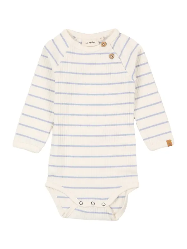Lil'Atelier Lil'Atelier Pajac/bodi 'NBMKail'  opal / bela
