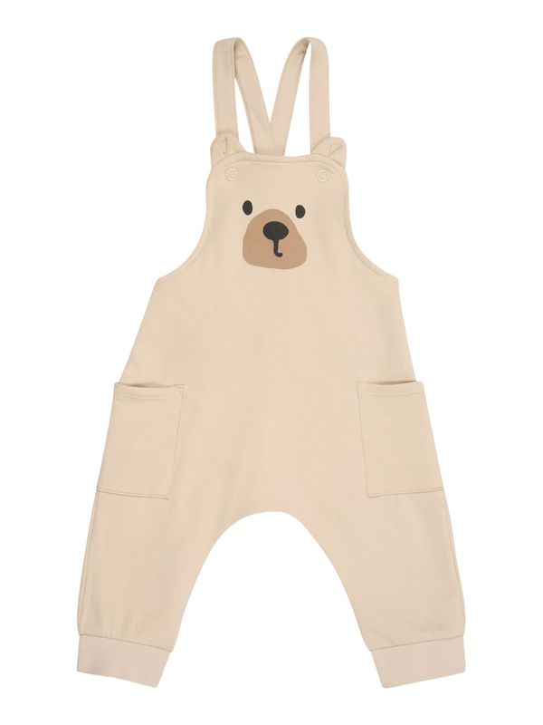 Lindex Lindex Hlače z naramnicami  svetlo bež / rjava / črna