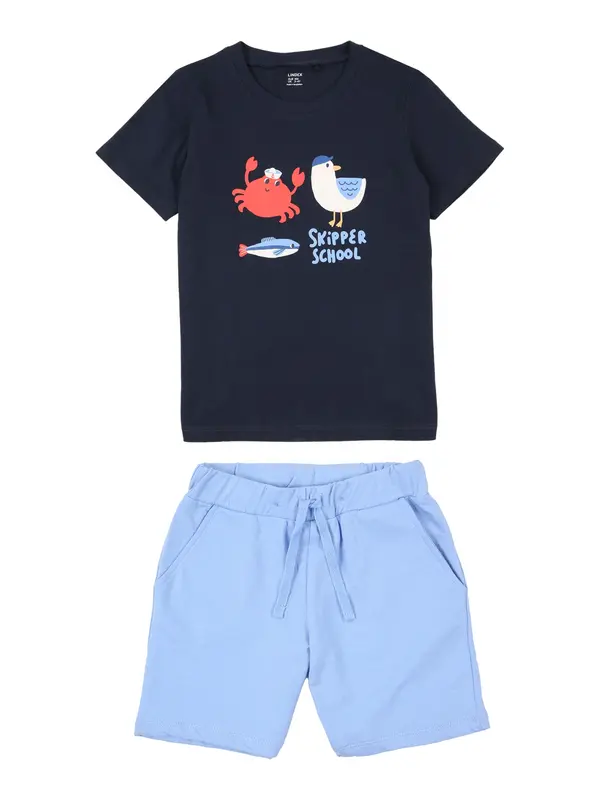 Lindex Lindex Komplet  svetlo modra / temno modra / živo rdeča / bela