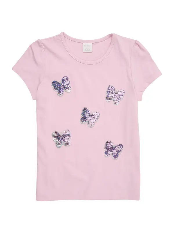 Lindex Lindex Majica  azur / lila / staro roza / srebrna