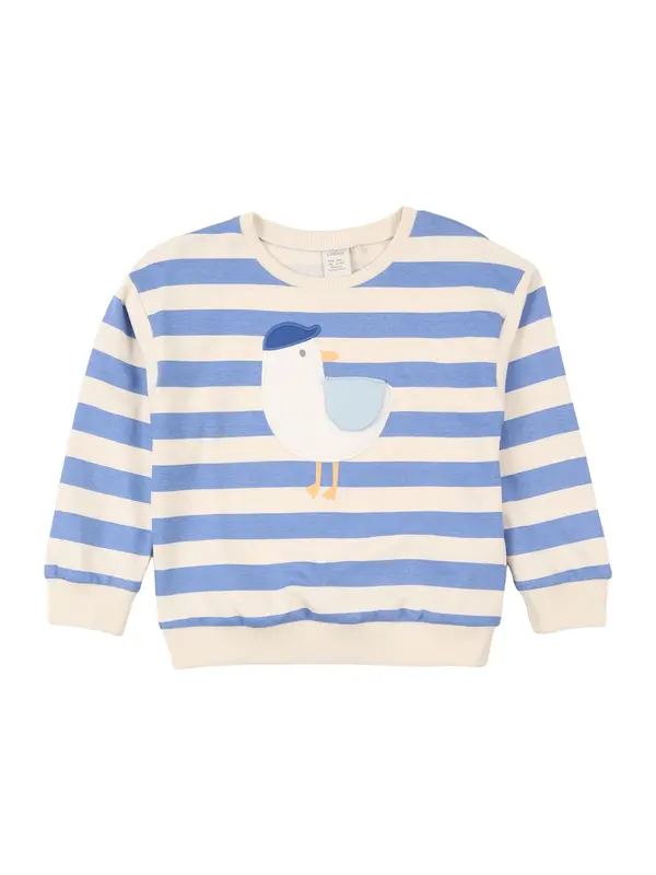 Lindex Lindex Majica  azur / pastelno oranžna / off-bela / naravno bela