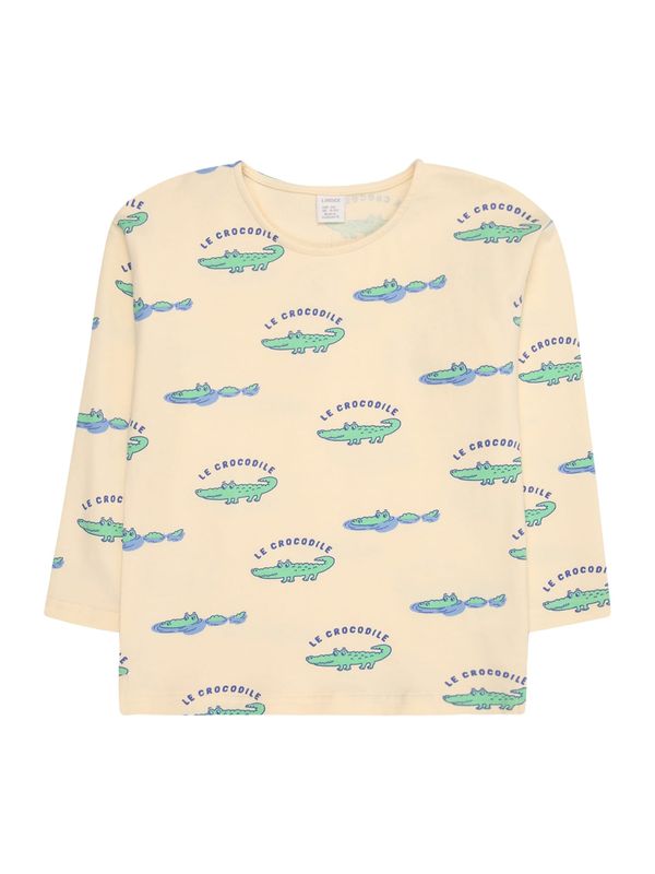 Lindex Lindex Majica 'Crocodile'  svetlo modra / svetlo rumena / svetlo zelena