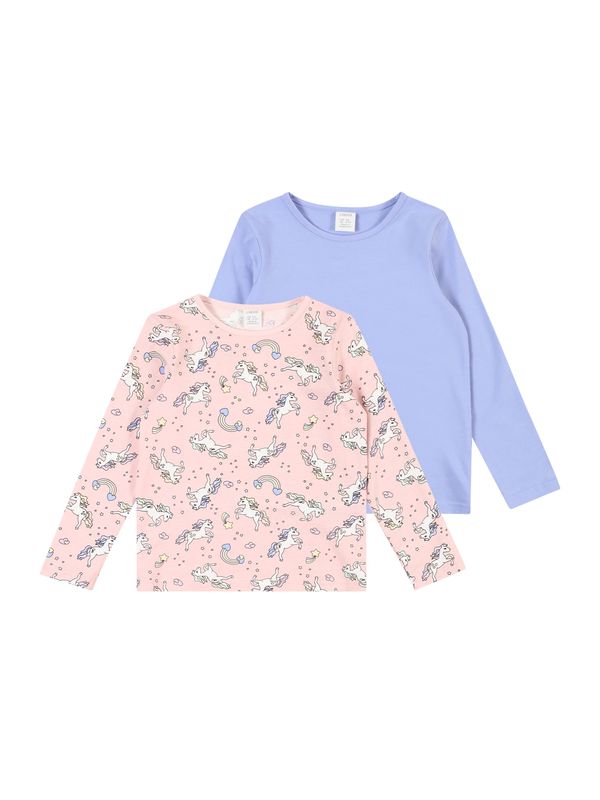 Lindex Lindex Majica  golobje modra / pastelno rumena / roza / bela