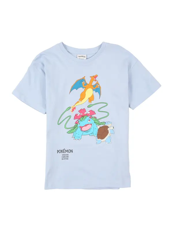 Lindex Lindex Majica 'Pokemon'  azur / svetlo modra / zelena / temno oranžna